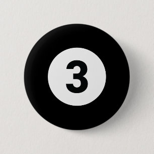 8 Pool Ball 3 Billiards Costume Halloween Group Ma Button