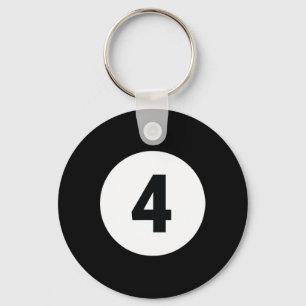 8 Pool Ball 4 Billiards Costume Halloween Group Ma Keychain