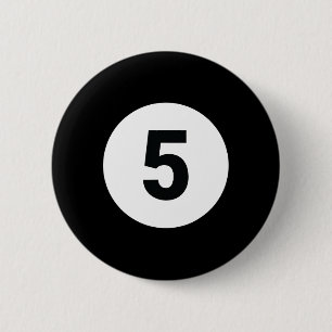 8 Pool Ball 5 Billiards Costume Halloween Group Ma Button