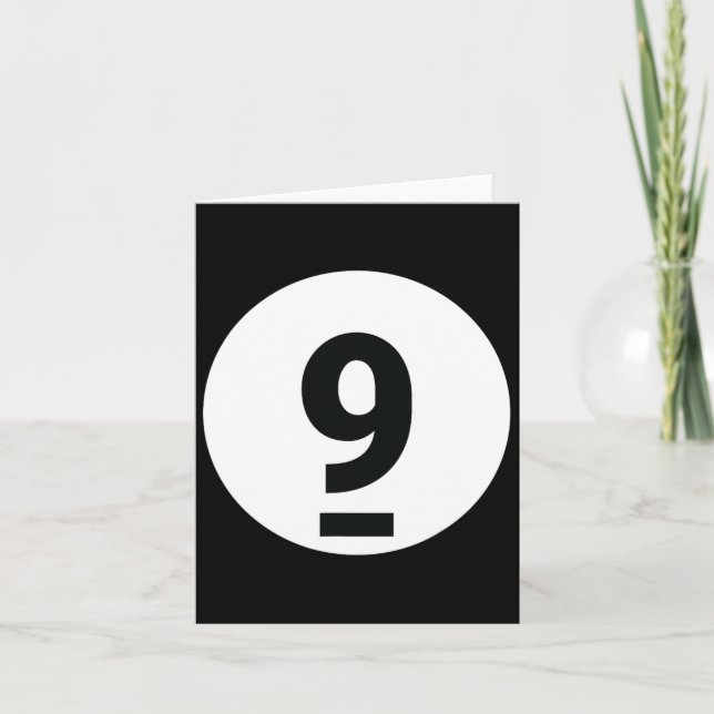 8 Pool Ball 9 Billiards Costume Halloween Group Ma Card (Front)