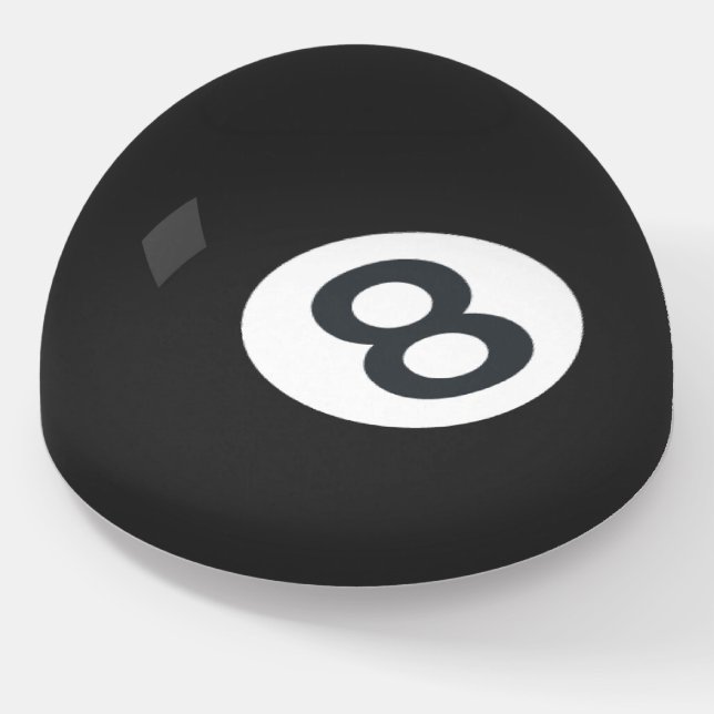 8 Pool Ball Paperweight (Angled)