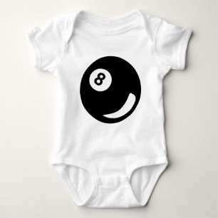 8 pool billiard ball black billiards baby bodysuit