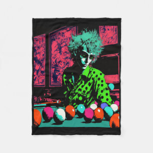 8-pool Billiard Fans Retro Pop Art Style Billiards Fleece Blanket