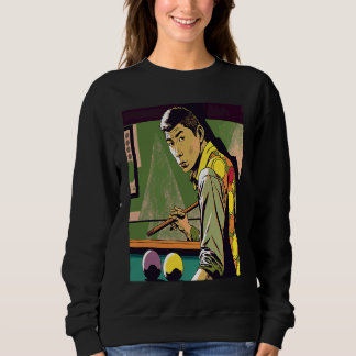 8 Pool Billiard Fans Retro Pop Style Billiards Sweatshirt