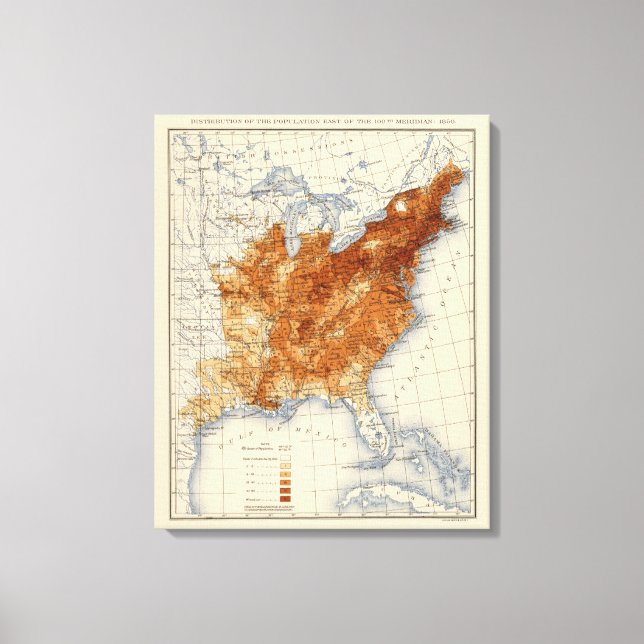 8 Population 1850 Canvas Print (Front)