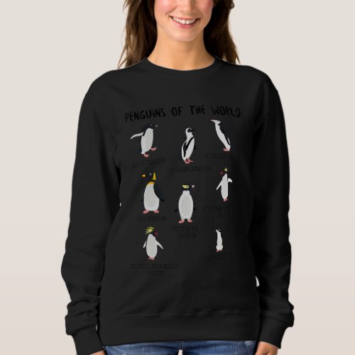 8 Rarest Penguins Of The World  Funny Animals Cute Sweatshirt