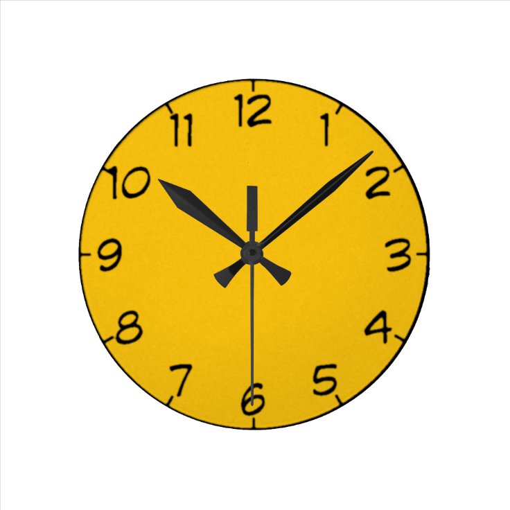 8 Shades of Yellow Clock Zazzle