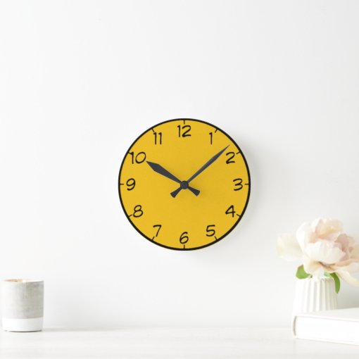 8 Shades of Yellow Clock | Zazzle