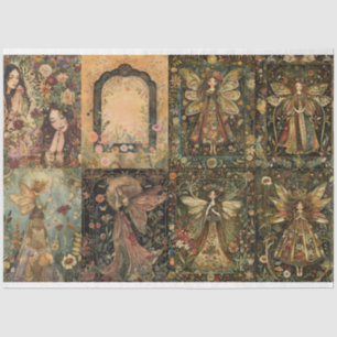 8 Sm Fairy Design Decoupage Journal Tissue Paper