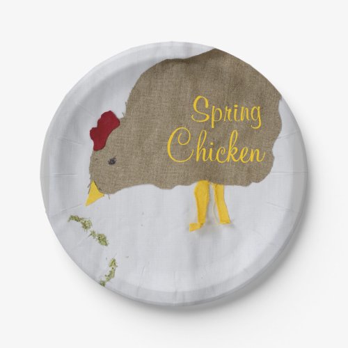 8 SPRING CHICKENAppliqu Design Paper Plates 7