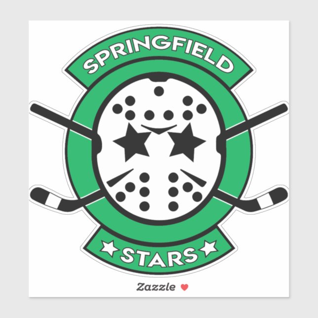 8" Springfield Stars Window Clings Sticker (Sheet)