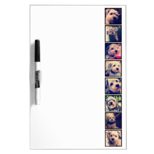 8 Square Photo Collage Instagram Frames Dry-Erase Board