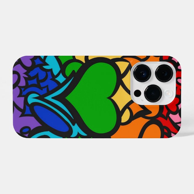 8-Sripe Rainbow Pride Squiggle iPhone Case (Back Horizontal)