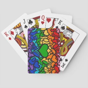 8-Sripe Rainbow Pride Squiggle Poker Cards