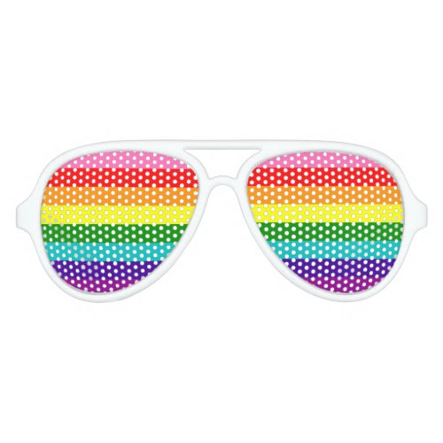 8_Stripe Pride Flag Aviator Sunglasses