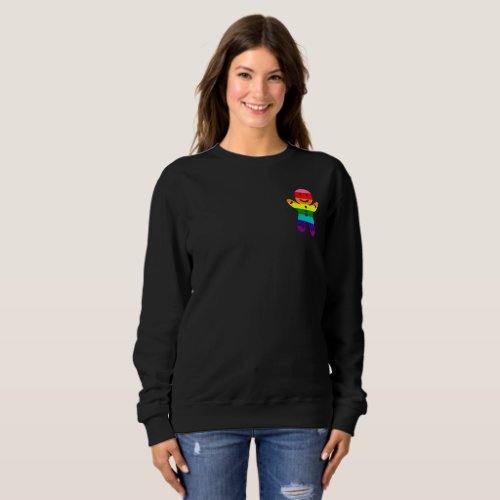 8 Stripes LGBT Pride Flag Rainbow Christmas Cookie Sweatshirt