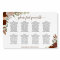 8 Table Boho Chic Fall Roses Wedding Seating Chart