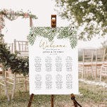 8 Table Pine & Gold Wedding Seating Plan Sign<br><div class="desc">Discover the magic of the season with our Winter Pine & Gold Flecks Festive Christmas Wedding Invitations and Decor collection. Bring the enchantment of a winter wonderland to your special day with these elegant designs adorned with glistening gold flecks and the timeless beauty of pine. Set the stage for a...</div>