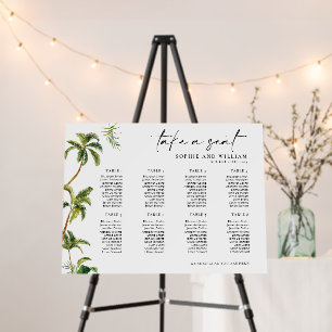 8 Table Seating Chart , Tropical Seating Chart Foam Board
