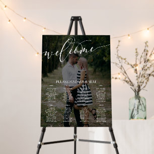 8 Tables White Script Welcome Photo Wedding Foam Board