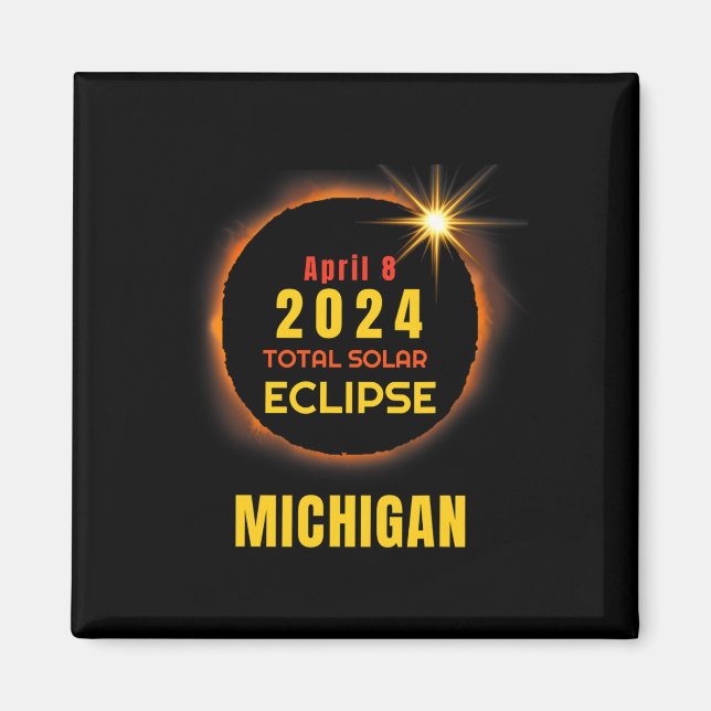 8 Total 2024 Solar Eclipse 2024 040824  Magnet (Front)