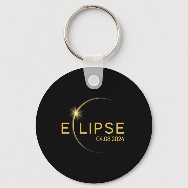 8 Total Solar Eclipse 2024  Keychain (Front)