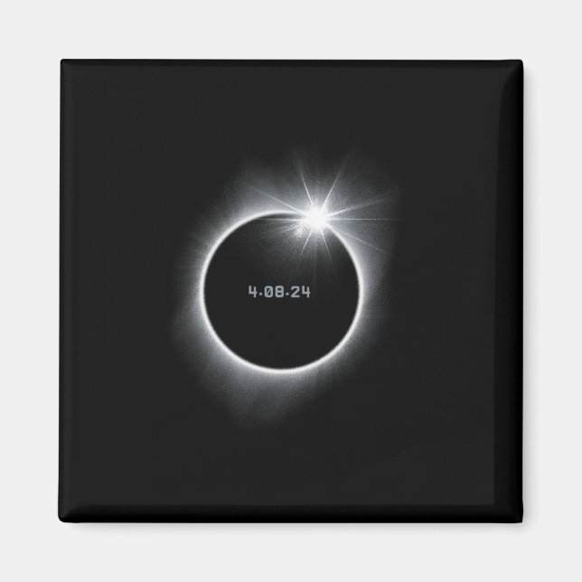 8 Total Solar Eclipse 2024  Magnet (Front)
