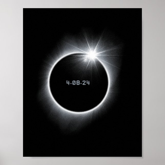 8 Total Solar Eclipse 2024  Poster (Front)