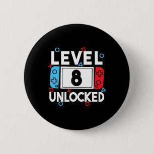 8 Unlocked Gamer 8th Birthday Video Game Boys 1 Button