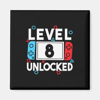 8 Unlocked Gamer 8th Birthday Video Game Boys 1 Magnet