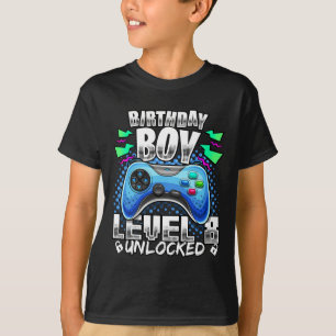 8 Unlocked Video Game 8th Birthday Gamer Gift Boys T-Shirt