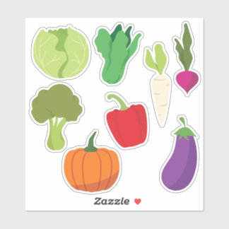 8 Vegetables to Eat Weekly Design Sticker
