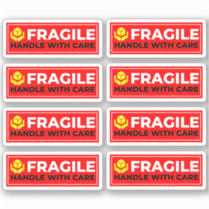 8 Vinyl Fragile Stickers (Handle with Care)