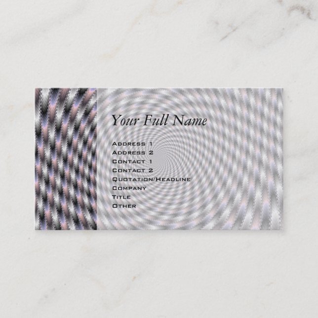 8 Vodkas Too Many - Fractal Business Card (Front)