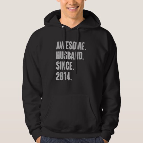 8 Wedding Anniversary For Him  Awesome Husband Sin Hoodie