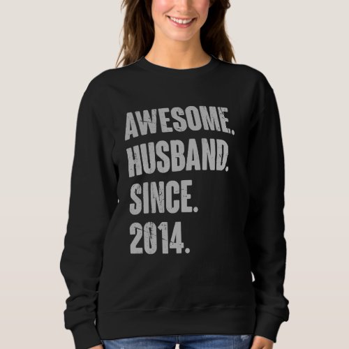 8 Wedding Anniversary For Him  Awesome Husband Sin Sweatshirt