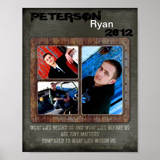 8"x10" 3 Slot SENIOR Collage Montage Urban Blade Poster (Front)