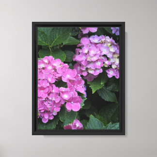 8"x10" Pink Hydrangea Canvas Print