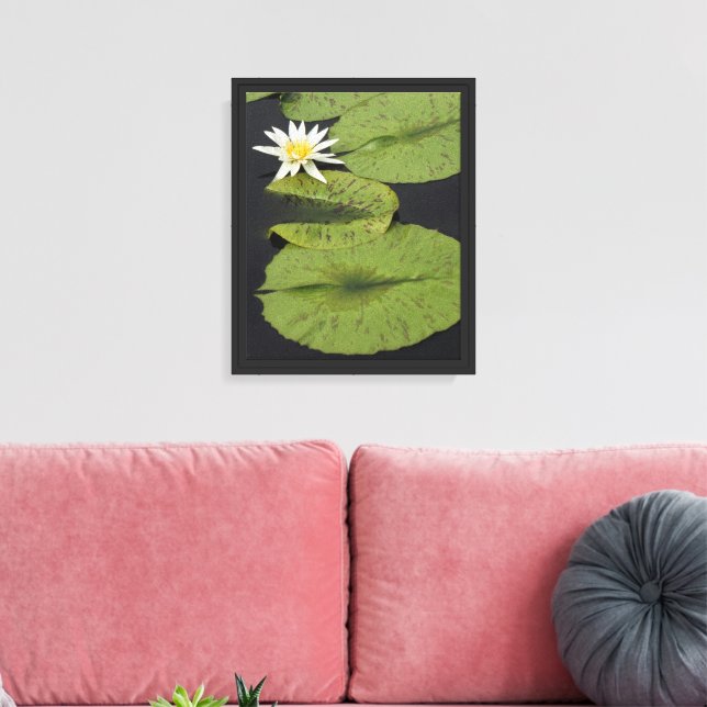 8"x10" Water Lily Canvas Print (Insitu(LivingRoom))