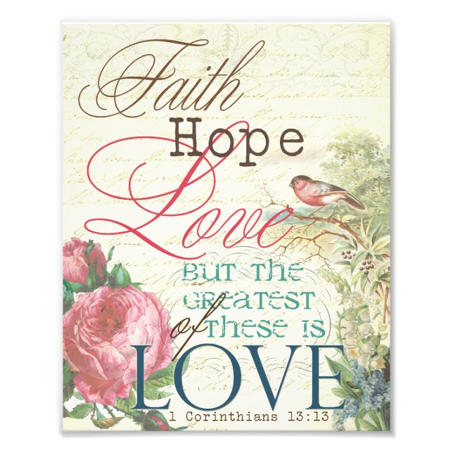 8" x 10" Faith Hope Love Print (Front)