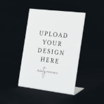 8" x 10" Plastic Pedestal Stand Sign<br><div class="desc">Customize your design in Templett. After you are done editing,  download your file in a JPG format (don't forget to turn on the bleed option). Upload your design here by clicking on the blue "Personalize" button.</div>