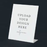 8" x 10" Plastic Pedestal Stand Sign<br><div class="desc">Customize your design in Templett. After you are done editing,  download your file in a JPG format (don't forget to turn on the bleed option). Upload your design here by clicking on the blue "Personalize" button.</div>