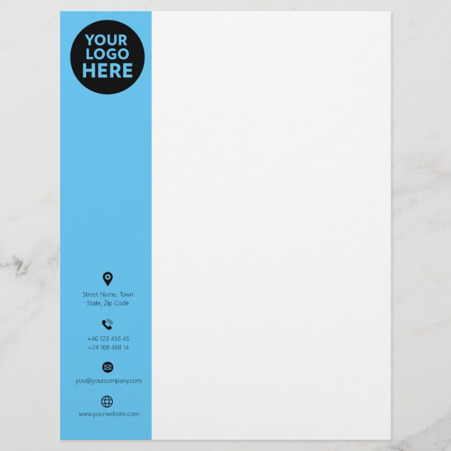 8" x 11" Custom Logo Letterhead (Front)