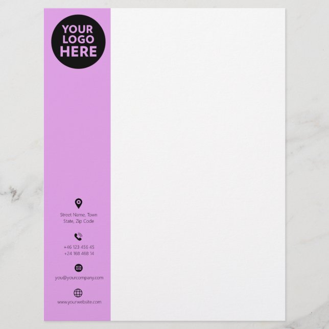 8" x 11" Custom Logo Letterhead (Front)