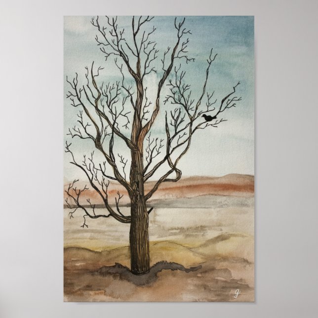 8" x 12", Spring Tree Poster (Matte) (Front)