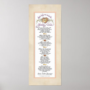 8 x 20 Build a Healthy Child, Parchment Blush Pink Poster