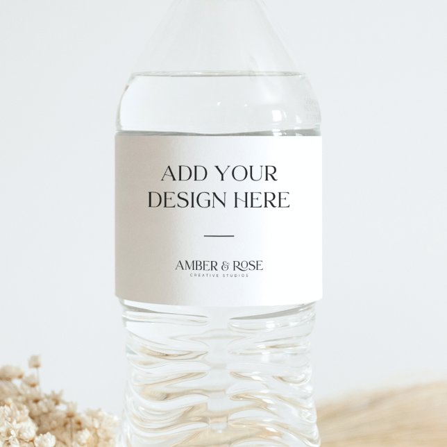 8" x 2.125" water bottle label (Water Bottle Label)