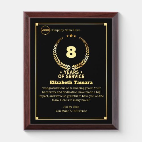 8 year employee anniversary Appreciation Message
