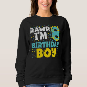 8 Year Old 8th Birthday Boy Dinosaur Toddler Kids Sweatshirt