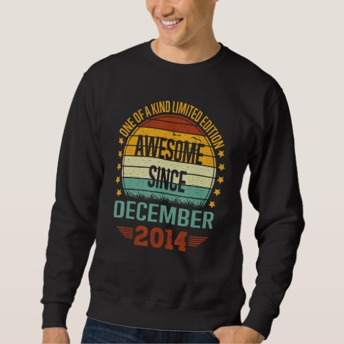 8 Year Old  Awesome Since December 2014 8th Birthd Sweatshirt